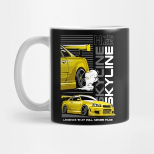 Yellow Nissan Skyline Mug